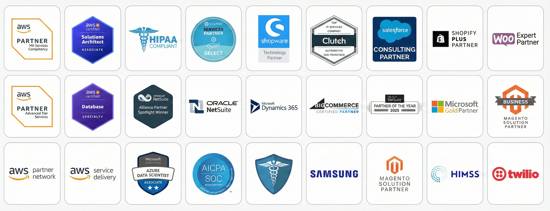 awards and certifications